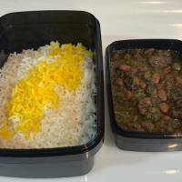 چلو خورشت قورمه سبزی