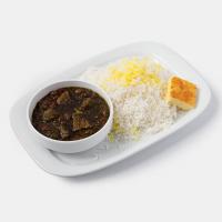 چلو خورشت قورمه سبزی