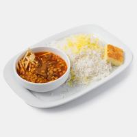 چلو خورشت قیمه سیب زمینی