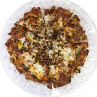 پیتزا گوشت و قارچ آمریکایی