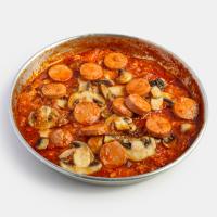 املت قارچ و سوسیس دونفره