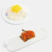 چلو مرغ سس پز (ران)