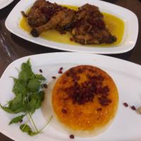 کته زرشک با مرغ سس پز