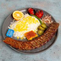 چلو کباب لقمه زعفرانی