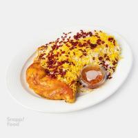 زرشک پلو با مرغ سس پز (ران) اقتصادی