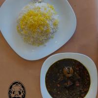 چلو خورشت قورمه سبزی