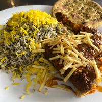 باقالی پلو با ران مرغ