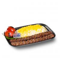 چلو کباب کوبیده (دو سیخ)