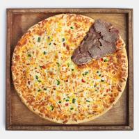 پیتزا سیر و استیک آمریکایی