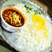 چلو خورشت قیمه سیب زمینی