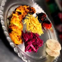 خوراک جوجه کباب زعفرانی