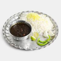 چلو خورشت قورمه سبزی