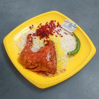 زرشک پلو با مرغ سس پز