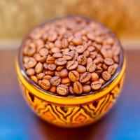 دانه قهوه ربوستا چری AAA با رست مدیوم