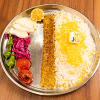 چلو کباب کوبیده مرغ