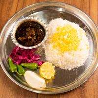 چلو خورشت قورمه سبزی