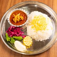 چلو خورشت قیمه سیب زمینی