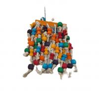 اسباب بازی مخصوص پرنده زینتی همراه با الیاف و چوب با رنگ طبیعی