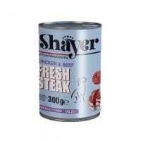 کنسرو سگ استیک مرغ و گوشت شایر