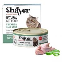 کنسرو گربه شایر طعم مرغ و آلوئه ورا نچرال 110 گرمی