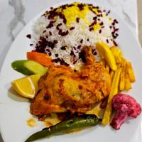 زرشک‌پلو با مرغ