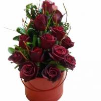 سطل فلزی رز قرمز