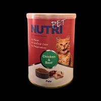 کنسرو نوتری گربه بالغ پته مرغ و گوشت گاو