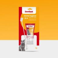 ست مسواک و خمیر دندان گربه با طعم پنیر برند bonnest بونست