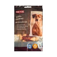 تشویقی سگ استخوان کلسیمی با دورپیچ اردک برند Trixie تریکسی 100 گرم