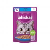 پوچ گربه بالغ طعم ماهی تن در ژل ویسکاس