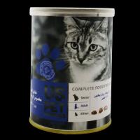 کنسرو گربه بالغ مرغ و بوقلمون یو اس پت 400 گرم