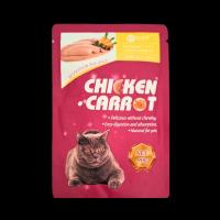 پوچ گربه بالغ با طعم مرغ و هویج برند N4P ان فور پی 90 گرمی