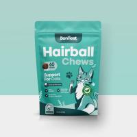 قرص جویدنی هیربال گربه برند bonnest بونست 90 گرمی