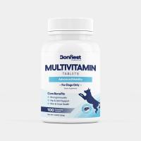 قرص مولتی ویتامین سگ طعم گوشت گاو برند bonnest بونست 100 عددی