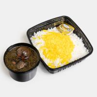 چلو خورشت قورمه سبزی