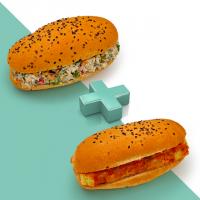 دو لقمه مرغ و سبزیجات + هاش‌بران