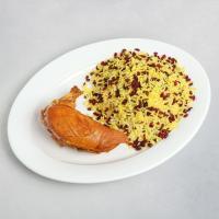 زرشک پلو با سینه مرغ سس پز