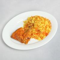 شیرین پلو با ران مرغ سس پز