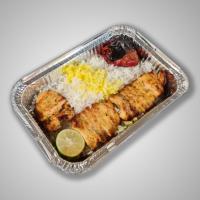 چلو جوجه کباب اقتصادی یک سیخ