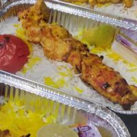 چلو جوجه کباب زعفرانی