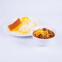 چلو خورش قیمه سیب زمینی