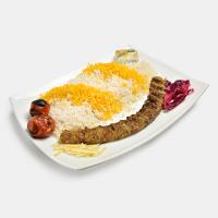 چلو کباب لقمه زعفرانی