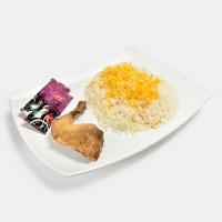 چلو مرغ سرخ شده