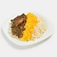 چلو خورشت قورمه سبزی