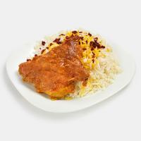 چلو مرغ سس پز شده