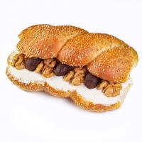 لقمه پنیر گردو خرما ( نان سیمیت )