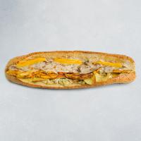 ساندویچ قارچ استیک مرغ دوبل تنوری