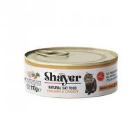 کنسرو گربه شایر نچرال مرغ و هویج 110گرم