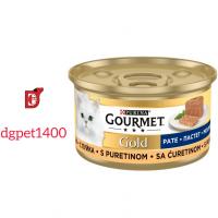 کنسرو گربه گورمت گلد طعم بوقلمون