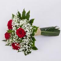 دسته گل رز قرمز و عروس (1007)